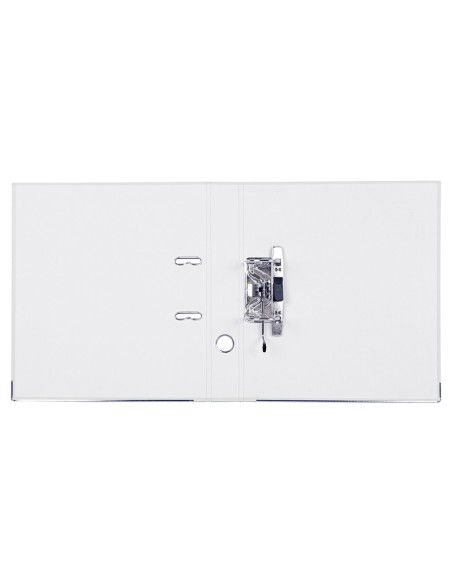 Archivador de palanca liderpapel a4 documenta forrado pvc con rado lomo 52mmblanco compresor metalico