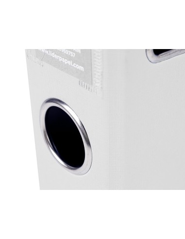 Archivador de palanca liderpapel a4 documenta forrado pvc con rado lomo 52mmblanco compresor metalico