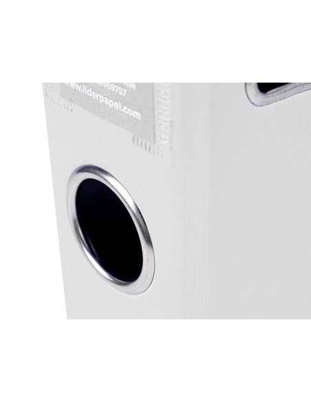 Archivador de palanca liderpapel a4 documenta forrado pvc con rado lomo 52mmblanco compresor metalico