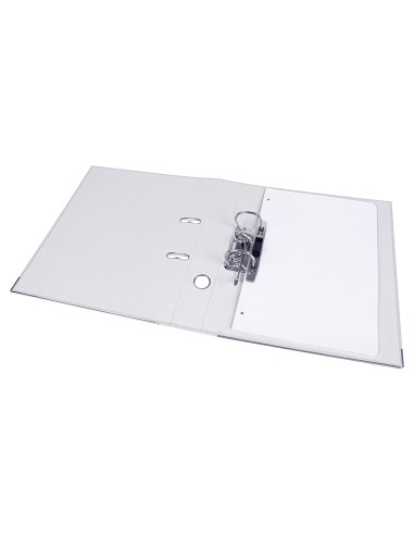 Archivador de palanca liderpapel a4 documenta forrado pvc con rado lomo 52mmblanco compresor metalico