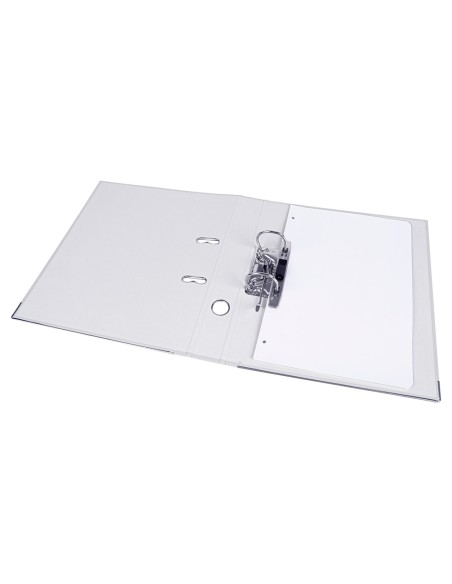 Archivador de palanca liderpapel a4 documenta forrado pvc con rado lomo 52mmblanco compresor metalico
