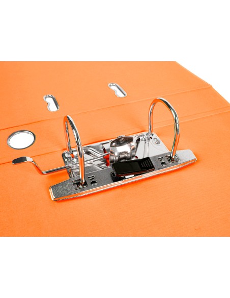 Archivador de palanca liderpapel a4 documenta forrado pvc con rado lomo 52mmnaranja compresor metalico