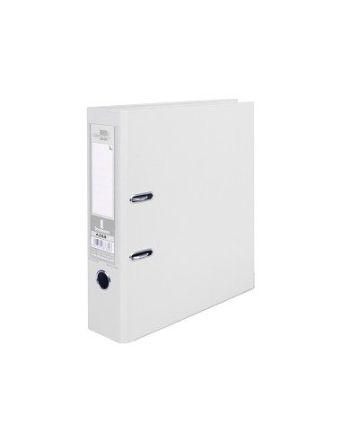 Archivador de palanca liderpapel a4 documenta forrado pvc con rado lomo 75mmblanco compresor metalico