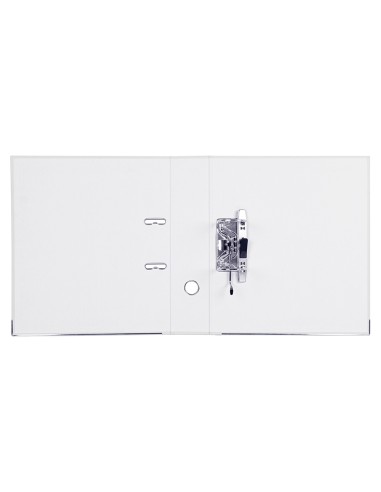 Archivador de palanca liderpapel a4 documenta forrado pvc con rado lomo 75mmblanco compresor metalico