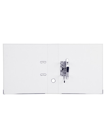 Archivador de palanca liderpapel a4 documenta forrado pvc con rado lomo 75mmblanco compresor metalico