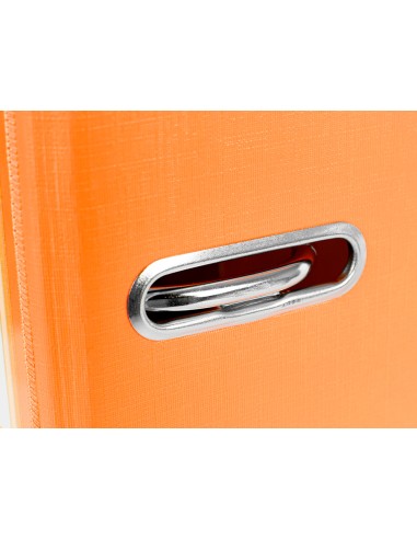 Archivador de palanca liderpapel a4 documenta forrado pvc con rado lomo 75mmnaranja compresor metalico