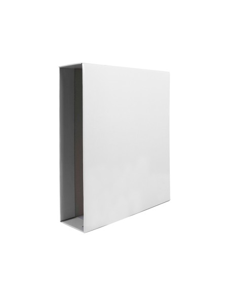 Caja archivador liderpapel de palanca carton din a4 documenta lomo 75mm color blanca