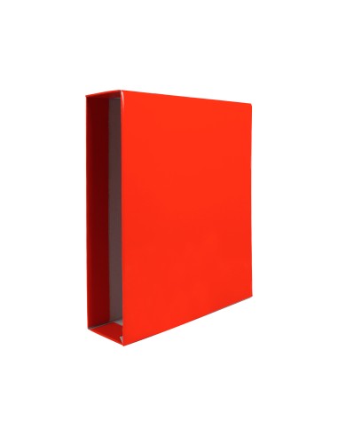 Caja archivador liderpapel de palanca carton din a4 documenta lomo 75mm color rojo