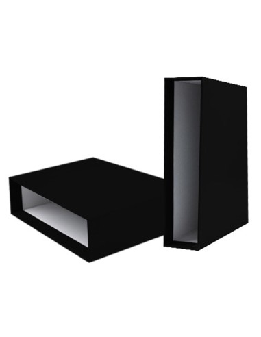 Caja archivador liderpapel de palanca carton folio documenta lomo 75mm color negro