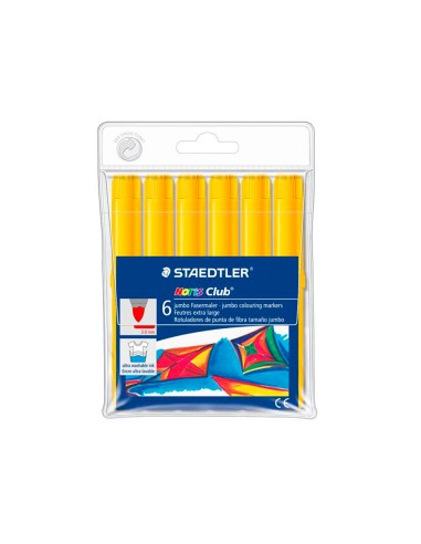 Rotulador staedtler color jumbo trazo 3 mm unicolor amarillo