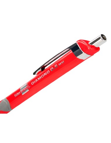 Portaminas liderpapel diamond 05 mm con goma y sujecion soft colores surtidos