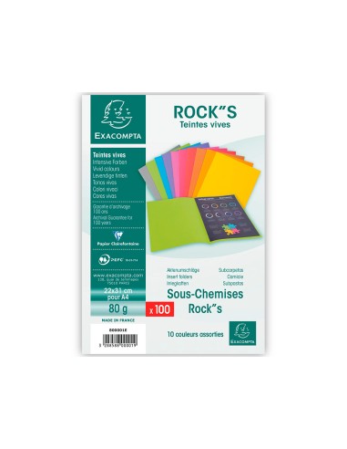 Subcarpeta papel exacompta din a4 colores surtidos 80 gr