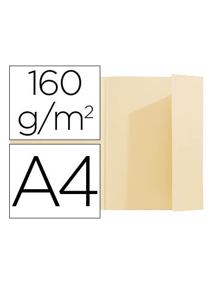 Subcarpeta exacompta din a4 crema 160g m2 con solapa interior