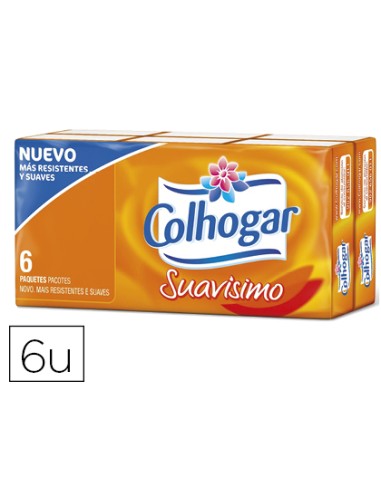 Panuelos de papel colhogar compacto blanco 4 capas paquete de 8 panuelos