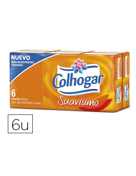 Panuelos de papel colhogar compacto blanco 4 capas paquete de 8 panuelos