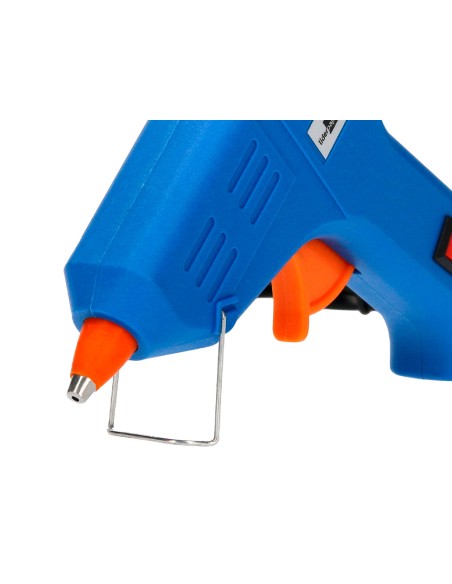 Pistola termofusible mini liderpapel de 25w con gatillo dispensador y 2 barras de repuesto de 7 mm diametro x 100 mm