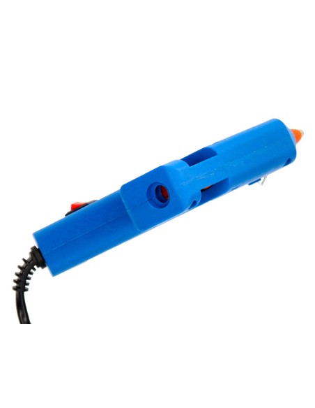 Pistola termofusible mini liderpapel de 25w con gatillo dispensador y 2 barras de repuesto de 7 mm diametro x 100 mm