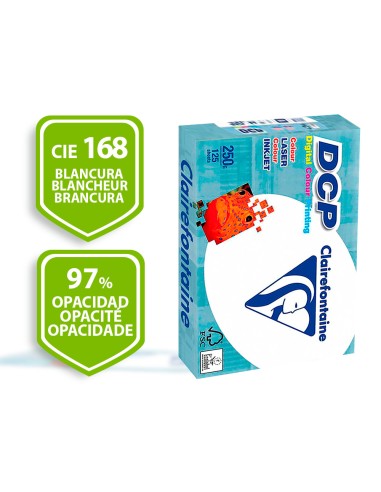 Papel fotocopiadora clairefontaine din a4 250 gramos paquete de 125 hojas