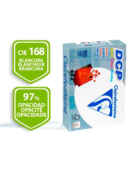 Papel fotocopiadora clairefontaine din a3 100 gramos paquete de 500 hojas