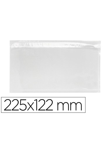 Sobre autoadhesivo q connect portadocumentos 225x122 mm ventana transparente paquete de 100 unidades