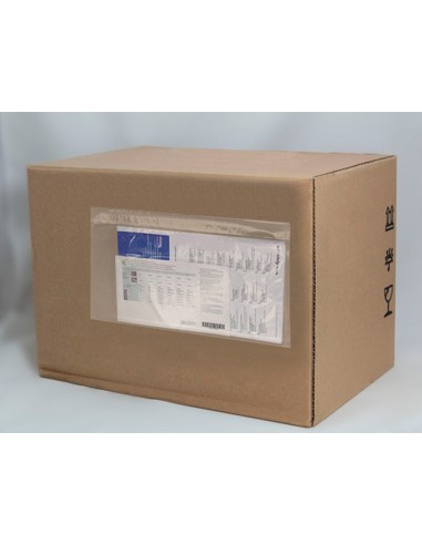 Sobre autoadhesivo q connect portadocumentos 225x122 mm ventana transparente paquete de 100 unidades