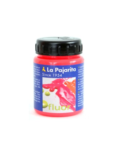 Pintura acrilica la pajarita f 03 rojo amapola fluorescente 75ml