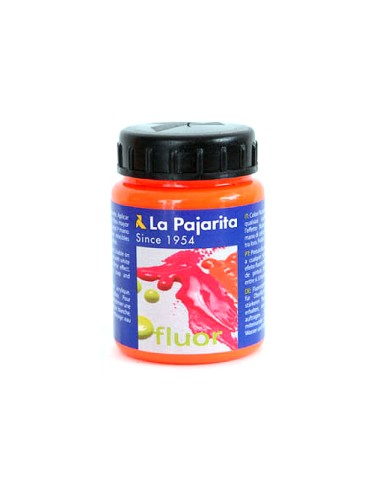 Pintura acrilica la pajarita f 02 naranja fluorescente 75ml