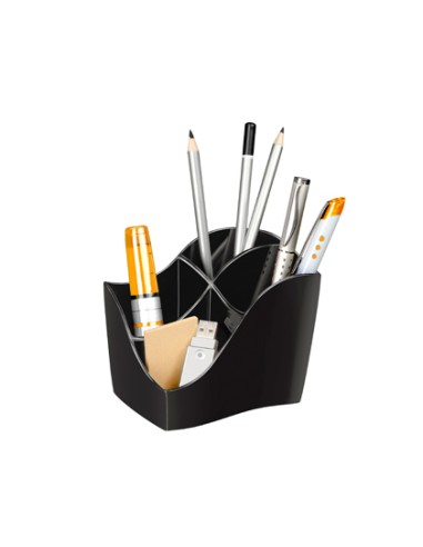 Organizador sobremesa cep gama ellypse plastico negro 118x89x98 mm