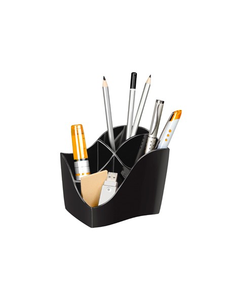 Organizador sobremesa cep gama ellypse plastico negro 118x89x98 mm