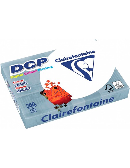 Papel fotocopiadora clairefontaine din a4 350 gramos paquete de 125 hojas