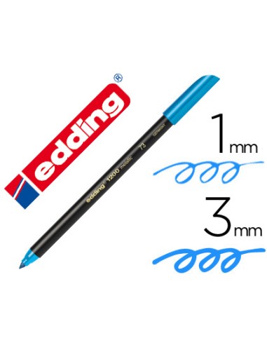 Rotulador edding punta fibra 1200 azul metalizado n 73 punta redonda 1 3 mm