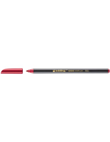 Rotulador edding punta fibra 1200 rojo metalizado n 72 punta redonda 1 3 mm