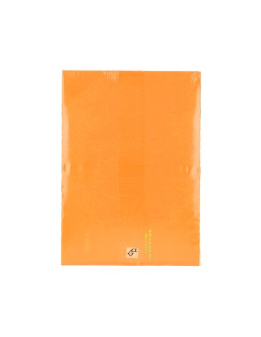 Papel color q connect din a4 80gr naranja neon paquete de 500 hojas