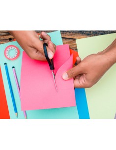 Papel color q connect din a4 80 gr 5 colores surtidos paquete de 500 hojas