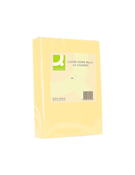 Papel color q connect din a4 80gr champagne paquete de 500 hojas
