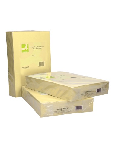 Papel color q connect din a4 80gr champagne paquete de 500 hojas