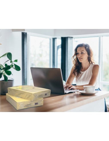 Papel color q connect din a4 80gr champagne paquete de 500 hojas