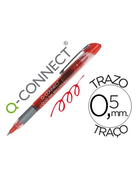 Rotulador q connect roller ball rojo 05 mm