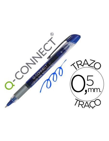 Rotulador q connect roller ball azul 05 mm