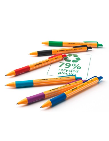 Boligrafo stabilo pointball 05 mm rojo