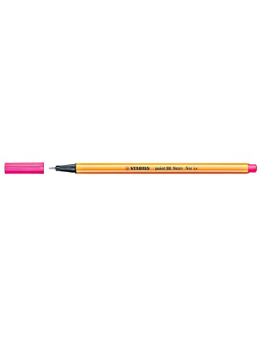 Rotulador stabilo punta de fib ra point 88 rosa neon punta fina 04mm