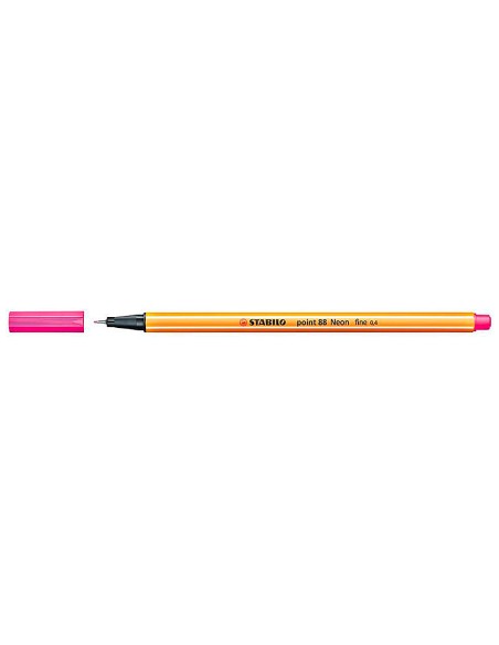 Rotulador stabilo punta de fib ra point 88 rosa neon punta fina 04mm