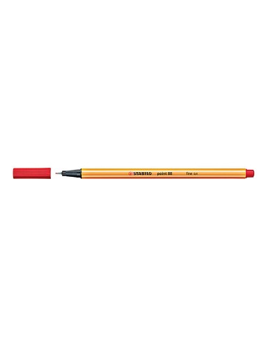 Rotulador stabilo punta de fib ra point 88 rojo neon punta fina 04mm