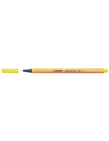 Rotulador stabilo punta de fib ra point 88 amarillo neon punta fina 04mm