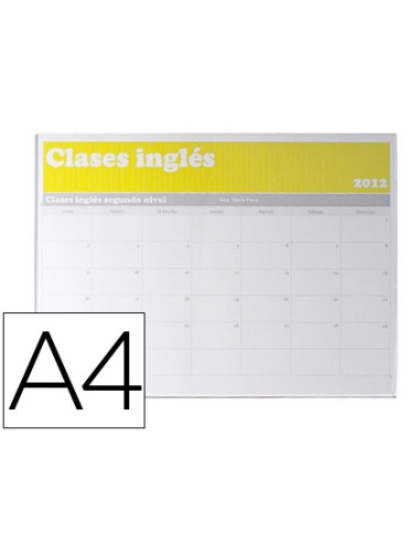 Identificador mural archivo 2000 portanombre con adhesivo trasero en poliestireno transparente din a4