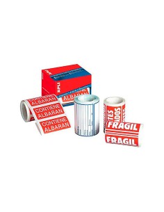 Etiquetas apli fragil 50x100 mm rollo con 200 unidades