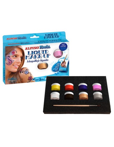 Maquillaje liquido set de 8 colores surtidos mas pincel