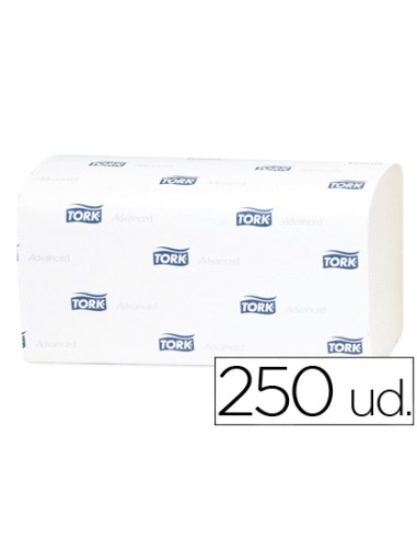 Toalla de papel engarzada 2 capas 218x23 cm paquete de 250 unidades para dispensador h3