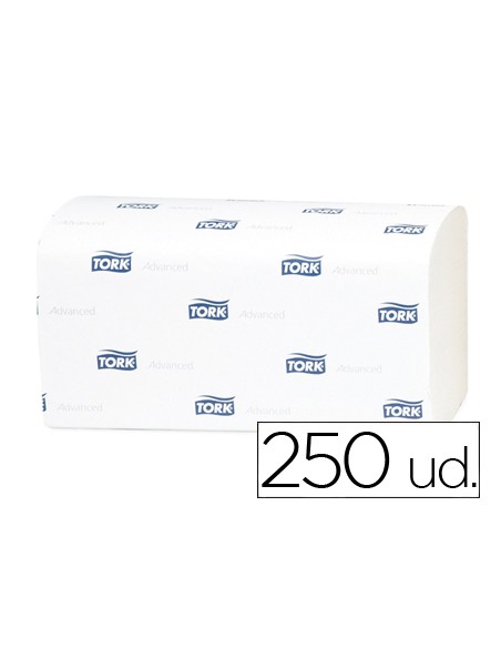 Toalla de papel engarzada 2 capas 218x23 cm paquete de 250 unidades para dispensador h3