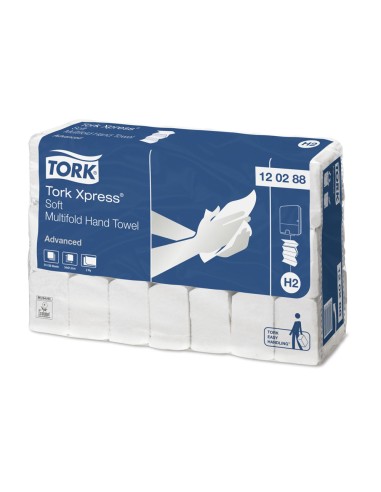 Toalla de papel engarzada 2 capas 21x33 cm paquete de 136 unidades para dispensador h2